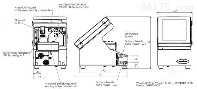 VACUU·SELECT - 尺寸规格表